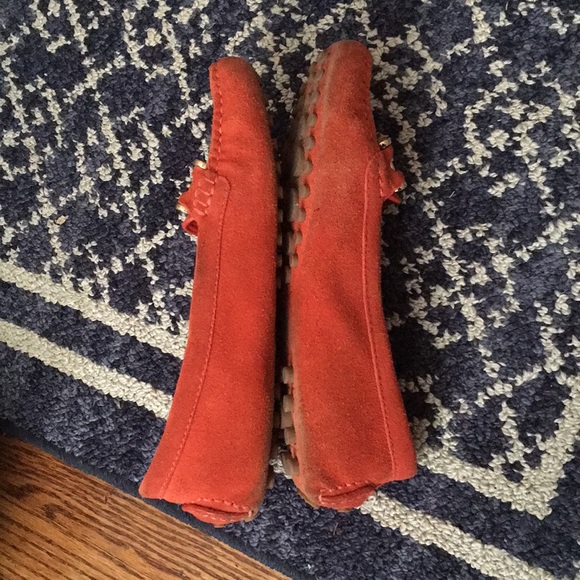 Orange suede TORY BURCH 7.5 drivers gold hardware - Picture 6 of 10